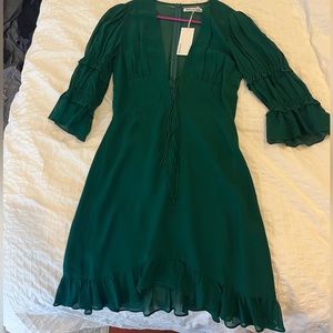 NWT Reformation Laurelei Dress Size 8 Emerald Green